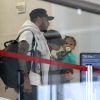 Alicia Keys, son mari Swizz Beatz et leur fils Egypt, à l'aéroport de Los Angeles le 13 juin 2012