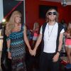 Cathy et David Guetta inaugurent le F*** Me I'm Famous Lounge Club au coeur de l'aéroport d'Ibiza, le 17 juillet 2012.