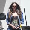Megan Fox, enceinte, quittant un restaurant japonais à West Hollywood le 29 juillet 2012