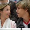 Le prince Louis de Luxembourg et la princesse Tessy le 28 juillet 2012 aux Royal Artillery Barracks pour la compétition de tir à la carabine à 10 mètres des JO.