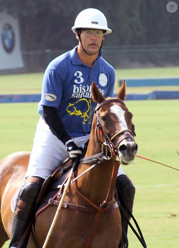 Le prince Louis de Bourbon au Santa Maria Polo Club, à Sotogrande, le 31 juillet 2012 lors du 41e Tournoi international de polo BMW.