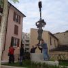 La statue aux airs de Carla Bruni dressée à Nogent-sur-Marne, le 1er août 2012