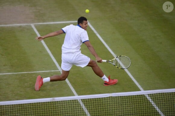 Jo-Wilfried Tsonga et Mickael Llodra affrontaient le double indien (Paes-Vardhan) en huitième de finale des Jeux olympiques de Londres le 1er aout 2012