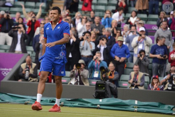 Jo-Wilfried Tsonga s'est imposé face à Milos Raonic au terme de 4 heures de combat et un dernier set gagné 25-23 le 31 juillet 2012 lors des Jeux olympiques de Londres