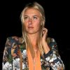 Maria Sharapova heureuse après avoir célébré sa médaille d'argent chez Zuma à Londres le 4 août 2012