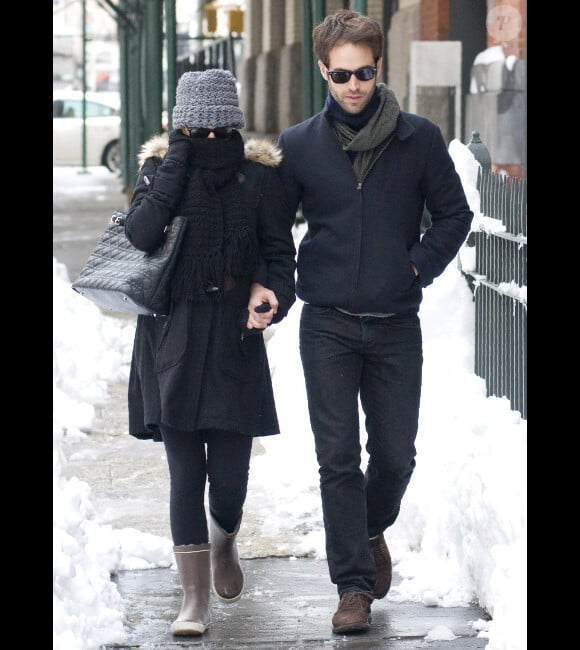 Natalie Portman et Benjamin Millepied à New York le 28 janvier 2011
