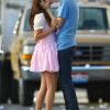 Selena Gomez partage un baiser avec Nat Wolff sur le tournage du film Parental Guidance Suggested, le vendredi 10 août 2012, à Sherman Oaks, en Californie.