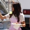 Selena Gomez sur le tournage du film Parental Guidance Suggested, le vendredi 10 août 2012, à Sherman Oaks, en Californie.