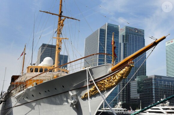 Le Dannebrog, le yacht de la famille royale de Danemark, amarré à Londres durant les JO, le 11 août 2012.