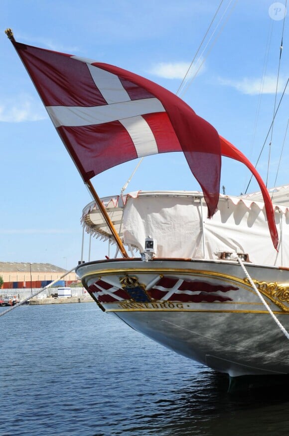 Le Dannebrog, le yacht de la famille royale de Danemark, amarré à Londres durant les JO, le 11 août 2012.