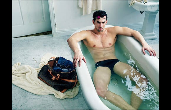 Michael Phelps, photographié par Annie Leibovitz pour Louis Vuitton.