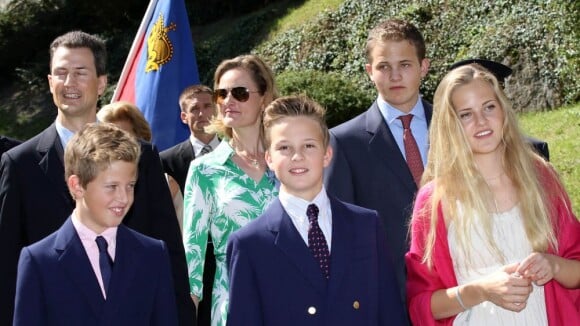 La famille princière de Liechtenstein radieuse pour la Fête nationale 2012