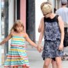 Michelle Williams emmène sa fille Matilda, 6 ans, acheter une nouvelle paire de lunettes, à Los Angeles, le 16 août 2012