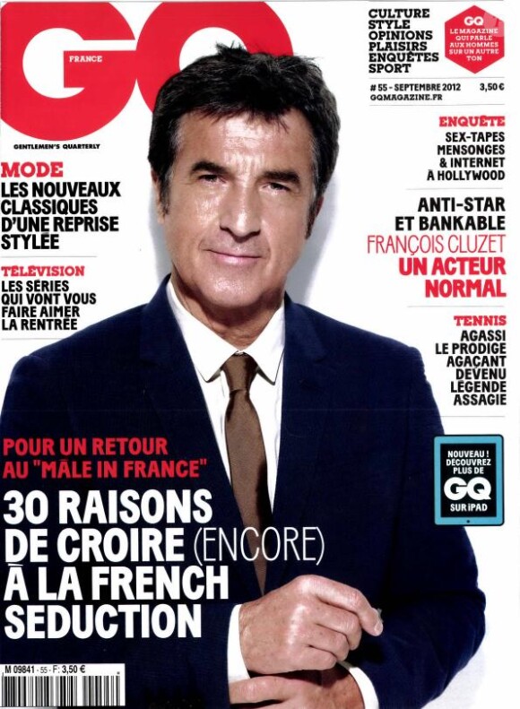 François Cluzet en couverture de GQ magazine de septembre 2012