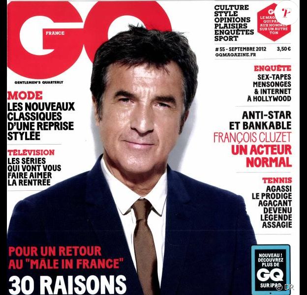 François Cluzet en couverture de GQ magazine de septembre 2012