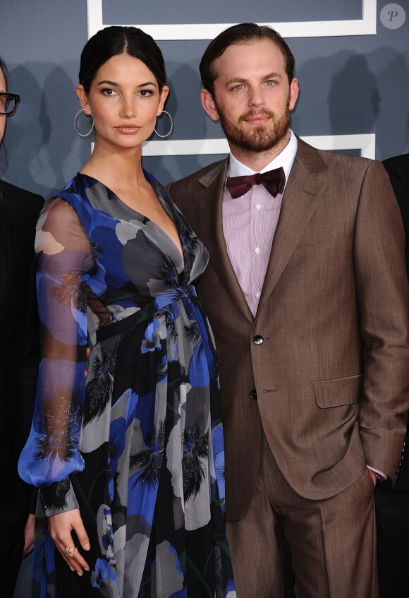Lily Aldridge et Caleb Followill des Kings of Leon en février 2012 lors de la cérémonie des Grammy Awards