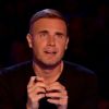Gary Barlow dans le premier épisode de la saison 9 de X Factor, le 18 août sur la chaîne anglaise ITV.