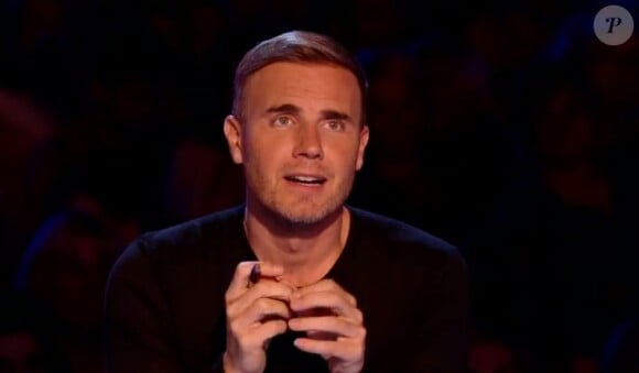 Gary Barlow dans le premier épisode de la saison 9 de X Factor, le 18 août sur la chaîne anglaise ITV.