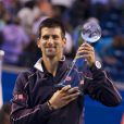 Novak Djokovic lors de sa victoire au Masters de Toronto le 12 août 2012