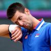 Novak Djokovic à Londres le 3 août 2012 lors des Jeux olympiques lors de sa défaite face à Andy Murray lors de la demi-finale
