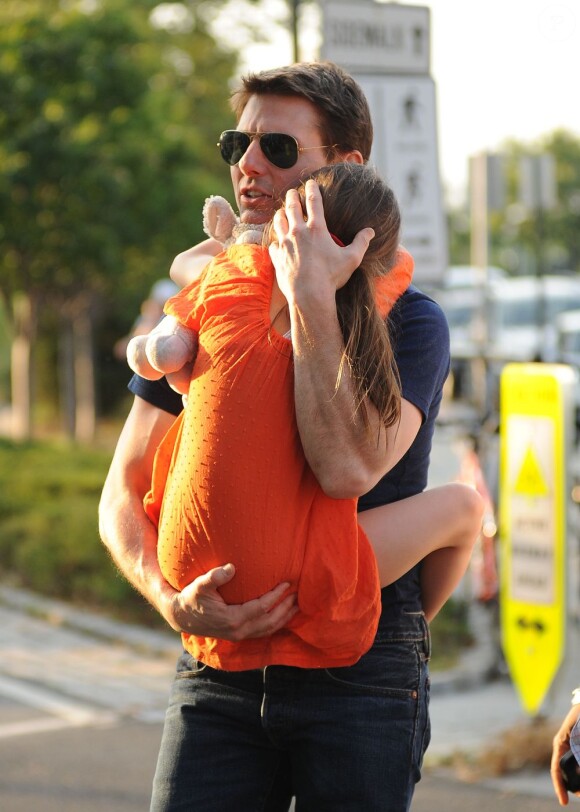 Tom Cruise avec sa fille Suri Cruise le 17 juillet 2012