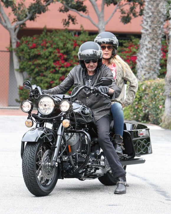 Johnny Hallyday à Santa Monica le 17 avril 2011