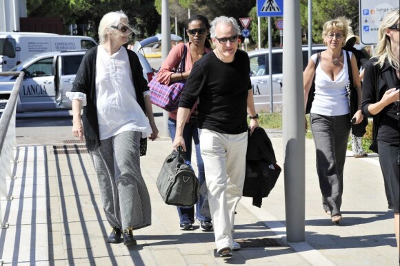 Michael Mann, président du jury de la Mostra, arrivant à Venise le 28 août 2012