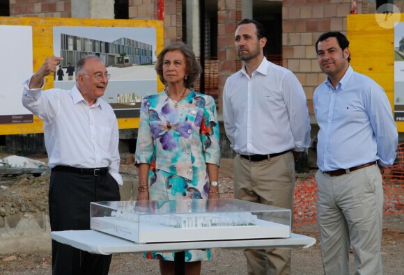 La reine Sofia d'Espagne à Majorque lors des célébrations du 25e anniversaire du Proyecto Hombre Baleares, le 30 août 2012