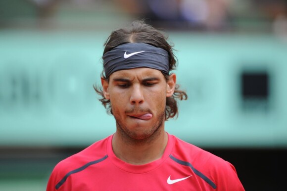 Rafael Nadal lors de sa victoire en finale de Roland Garros le 11 juin 2012 à Paris