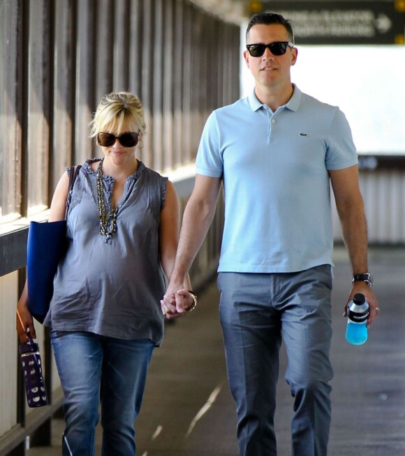 Reese Witherspoon et son mari Jim Toth à Santa Monica, le 4 septembre 2012.