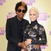Amber Rose enceinte et son chéri Wiz Khalifa aux MTV Video Music Awards 2012 à Los Angeles le 6 septembre 2012