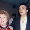 Michael Sardou et sa mère Jackie Sardou dans les années 80 à Paris.