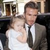 David Beckham et sa fille Harper arrivent au Balthazar pour un déjeuner en famille. New York, le 9 septembre 2012.