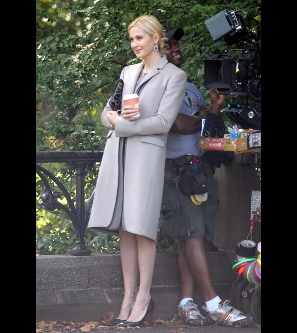 Kelly Rutherford sur le tournage de Gossip Girl à New York, le 10 septembre 2012