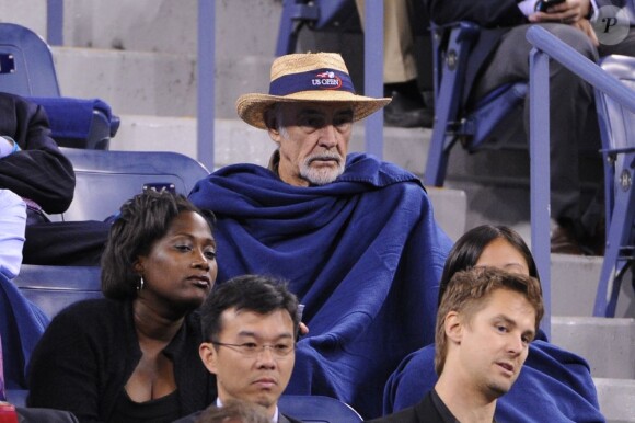 Sean Connery lors de la victoire d'Andy Murray en finale de l'US Open 2012 face à Novak Djokovic à New York le 10 septembre 2012