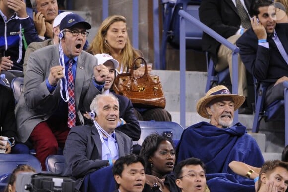 Kevin Spacey et Sean Connery assistent au triomphe d'Andy Murray le 10 septembre 2012 en finale de l'US Open à New York