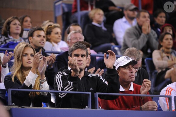 Kim Sears et le clan Murray lors de la victoire d'Andy Murray en finale de l'US Open face à Novak Djokovic le 10 septembre 2012 à New York