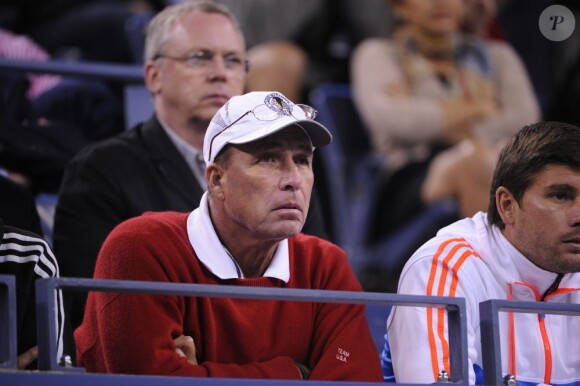 Ivan Lendl assite à la victoire de son poulain Andy Murray sur Novak Djokovic le 10 septembre 2012 en finale de l'US Open à New York