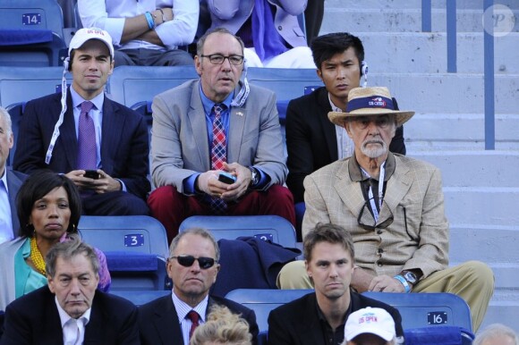 Kevin Spacey et Sean Connery assistent au triomphe d'Andy Murray le 10 septembre 2012 en finale de l'US Open à New York