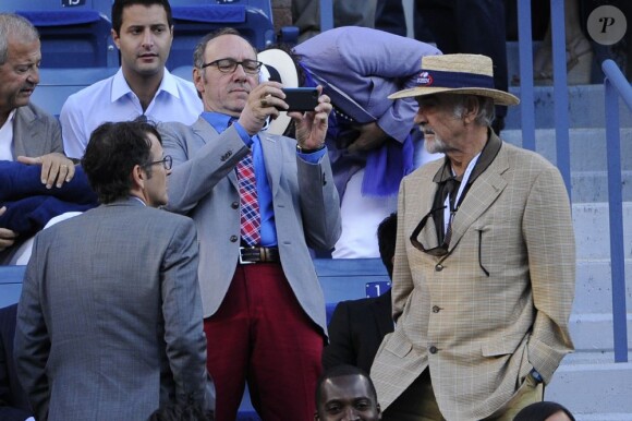 Kevin Spacey et Sean Connery assistent au triomphe d'Andy Murray le 10 septembre 2012 en finale de l'US Open à New York