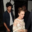 Kylie Minogue et son compagnon Andres Velencoso à la sortie d'un restaurant, à Londres, le 8 septembre 2012.