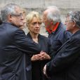 Corinne Le Poulain lors des obsèques de Christian Marin en l'église Saint-Roch le 11 septembre 2012