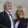 Patrick Préjean et sa femme Viviane lors des obsèques de Christian Marin en l'église Saint-Roch le 11 septembre 2012