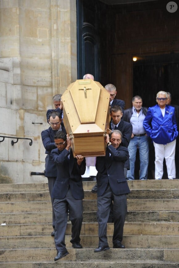 Michou lors des obsèques de Christian Marin en l'église Saint-Roch le 11 septembre 2012
