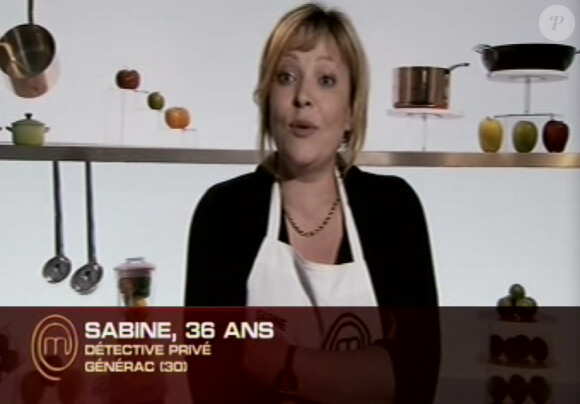 Sabine dans Masterchef 2012 le jeudi 13 septembre 2012 sur TF1