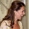 Sourires et bonne humeur étaient au menu pour Kate Middleton, qui assistait à un dîner officiel avec son le Prince William et le couple royal malaisien dans leur résidence, l'Istana Negara. Kuala Lumpur, le 13 septembre 2012.