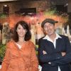 Zabou Breitman et Richard Woleck lors du vernissage de l'exposition de l'artiste organisé par la maison Nicolas Feuillatte. Septembre 2012