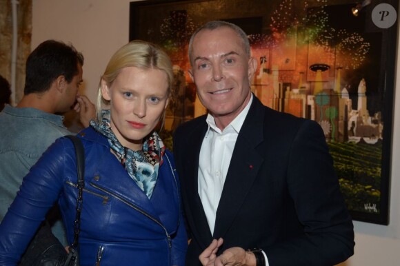 Anna Sherbinina et Jean-Claude Jitrois lors de la soirée organisée par Nicolas Feuillatte. Septembre 2012
