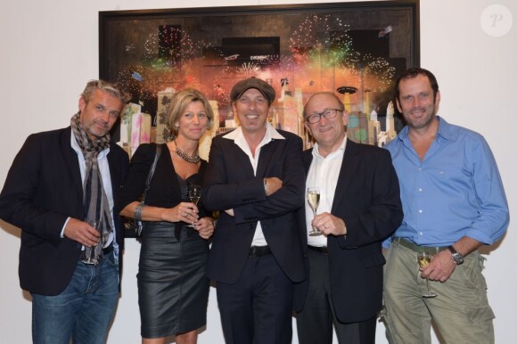 David Brécourt et Christian Vadim lors du vernissage de l'exposition de Richard Woleck, en septembre 2012.