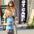 Sarah Jessica Parker emmène son fils à l'école. New York le 14 septembre 2012.